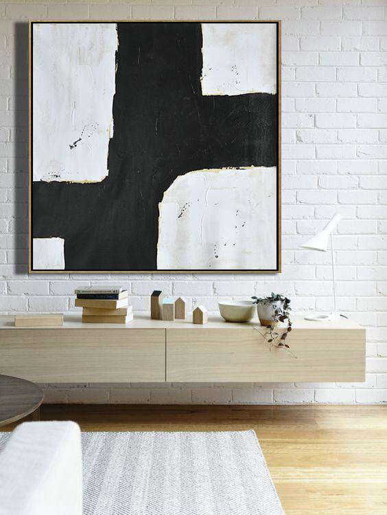 Large Abstract Art,Oversized Thick Textured Minimal Painting On Canvas - Large Contemporary Art Canvas Painting